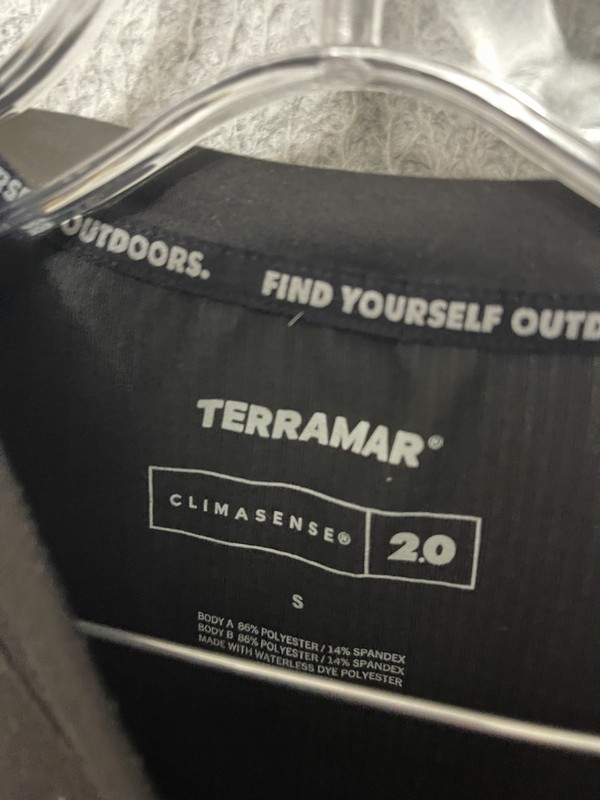Terramar Climasense 2.0 Base Layer Top Men's Small Black Crew Neck Long Sleeve gallery