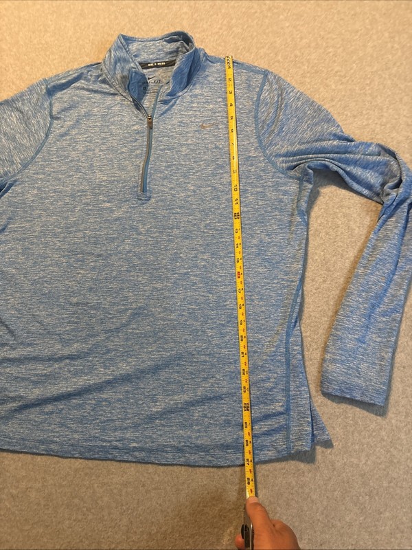 NIKE DRI FIT Running Pullover Quarter Zip Blue Very Good Cond. Womens XL gallery