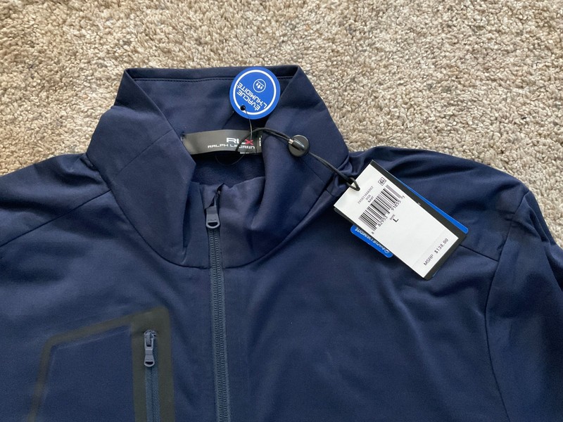 New RLX Ralph Lauren Performance 1/4 Quarter-Zip Golf Pullover Navy Blue Large L gallery