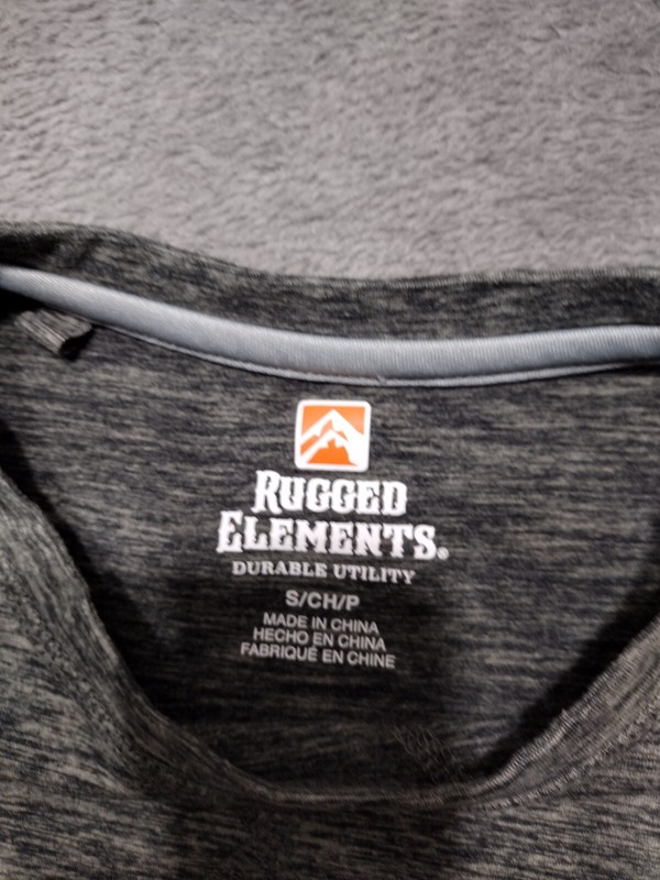 Rugged Elements Shirt Mens Small Long Sleeve Gray Heather Active Quick Dry gallery