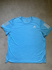 Men’s Adidas Running Size 2XL Lt. Blue Short Sleeve Aeroready Shirt