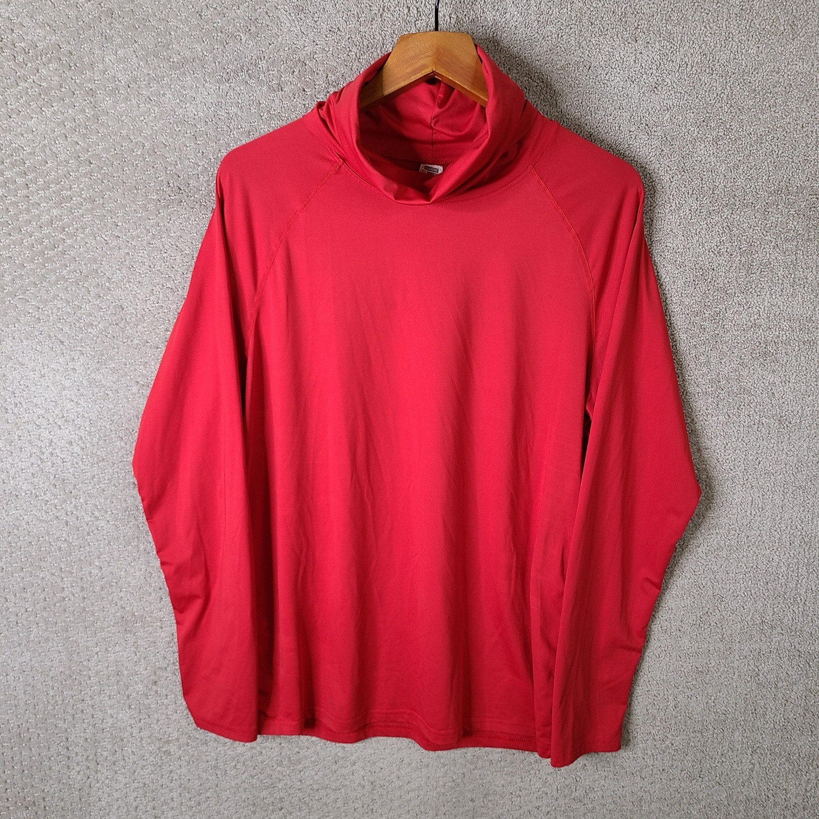 Dr Skin Shirt Men XL Red Scuba Neck Long Sleeve Compression Performance Athletic gallery