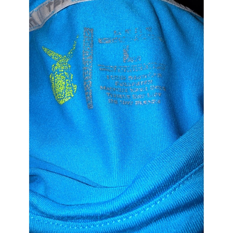 Tunaskin Mens Blue Long Sleeve Performance Fishing Shirt Logo Graphic Large gallery