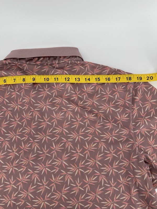 APT 9 Polo Shirt Men XL Extra Large Pink Purple Leaf Premier Flex Performance gallery