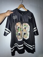 Saints Studio Breathable Mesh Men’s Jersey #88 Black/White Size L Short Sleeve