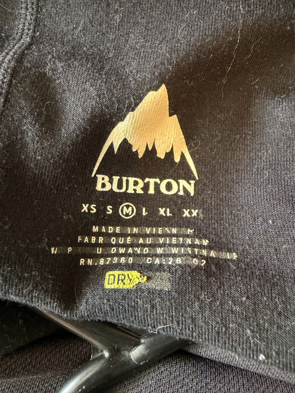 Burton Dryride Midweight Base Layer Turtleneck Longsleeve Medium Ski Snowboard gallery
