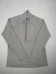 Patagonia Capilene 2 Baselayer 1/2 Zip Neck Mens Large Pullover Gray Lightweight
