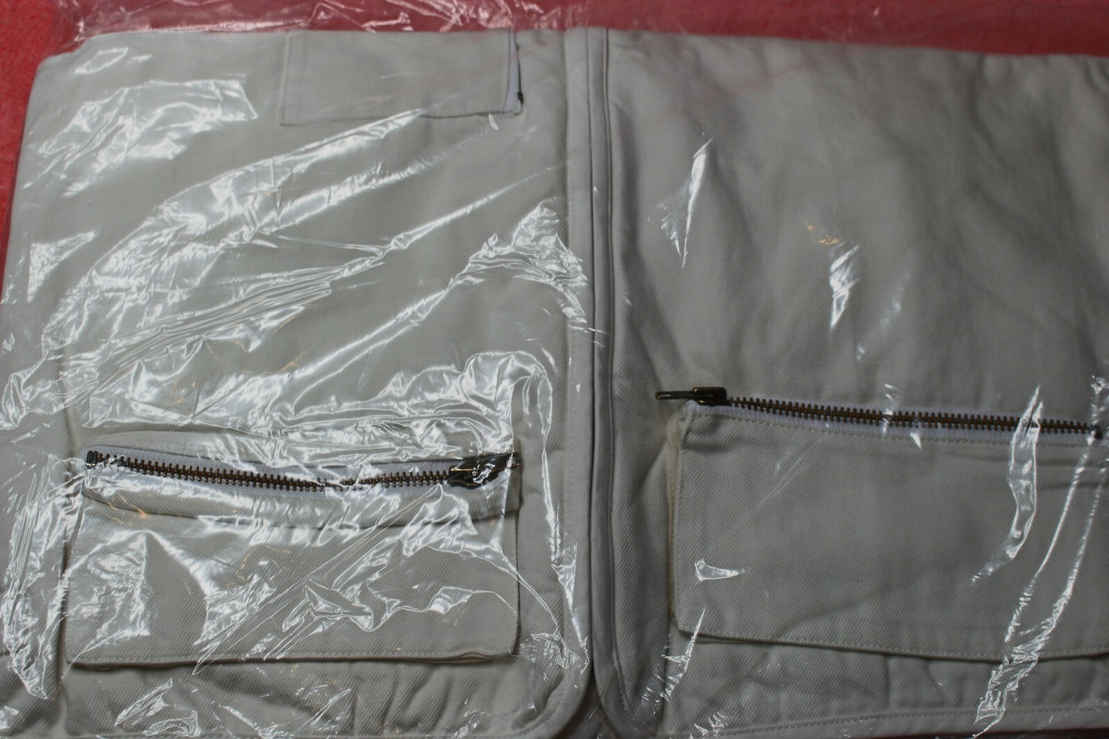 Supreme White Denim Vest Size Medium Zip Pockets, Back Pouch 2016 SS16 gallery
