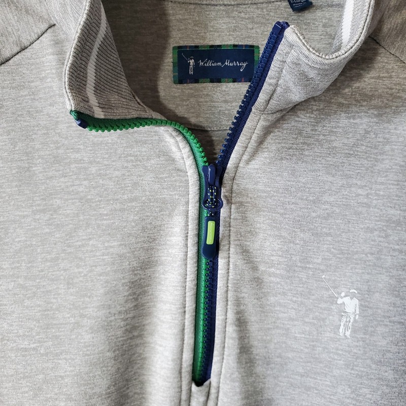 William Murray Sweatshirt Golf Long Sleeve 1/4 Zip Pullover Gray Men's XL gallery
