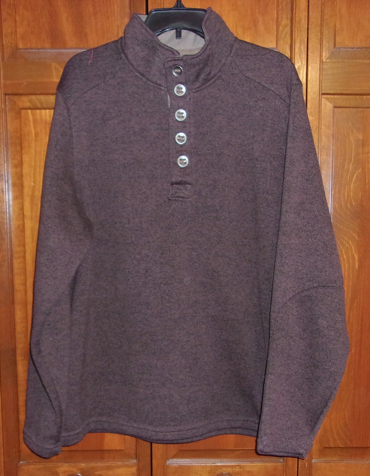 Redhead Pullover Shirt - Heavy Weight Brown Button Neckline - XL gallery