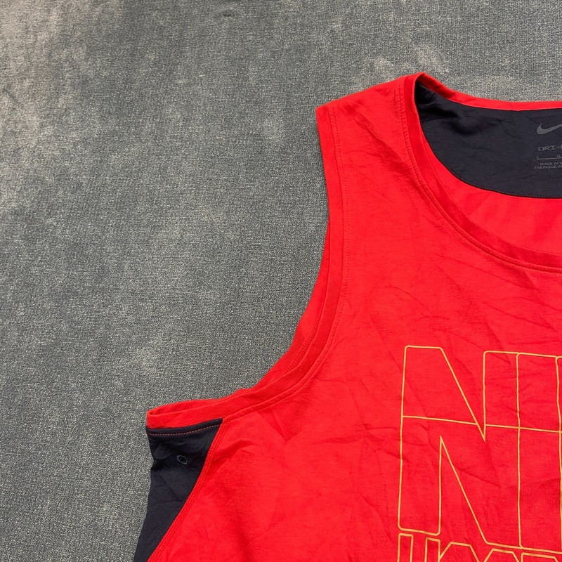 Nike Hoops Champions Basketball Tank Top Mens Large Red Sleeveless Dri-FIT gallery