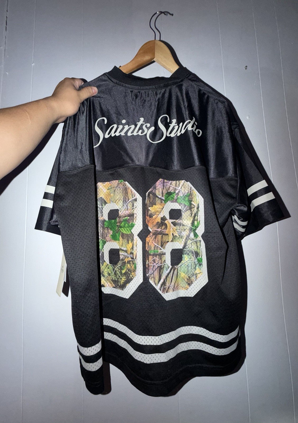 Saints Studio Breathable Mesh Men's Jersey #88 Black/White Size L Short Sleeve gallery