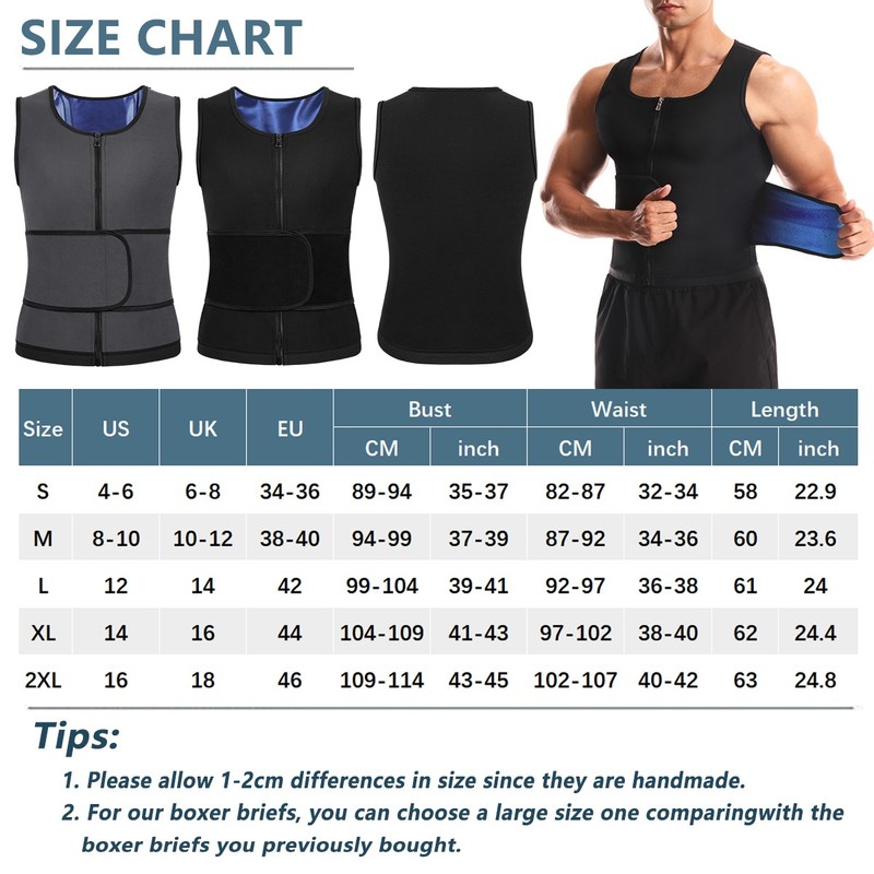 Men Neoprene Sauna Sweat Vest Shapewear Body Shaper Waist Trainer Fat Burner Top gallery