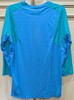 NEW Men's Size Medium Hoka One Glide 3/4 Sleeve Running Shirt Blue/Green 1123726 gallery