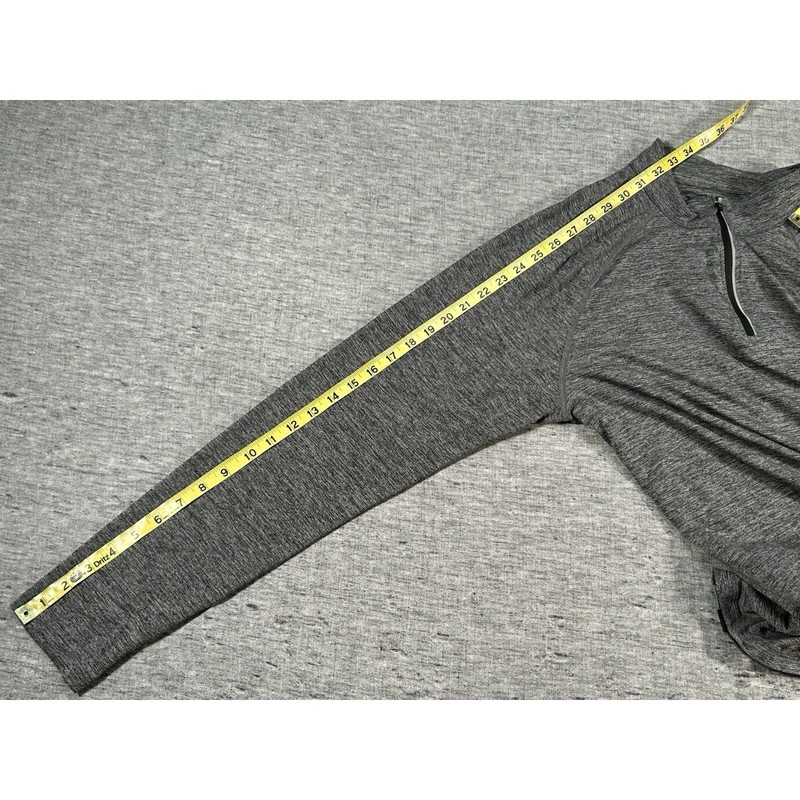 Rabbit Running EZ Quarter Zip Mens Large Tailored Fit Grey Lightweight Athletic gallery