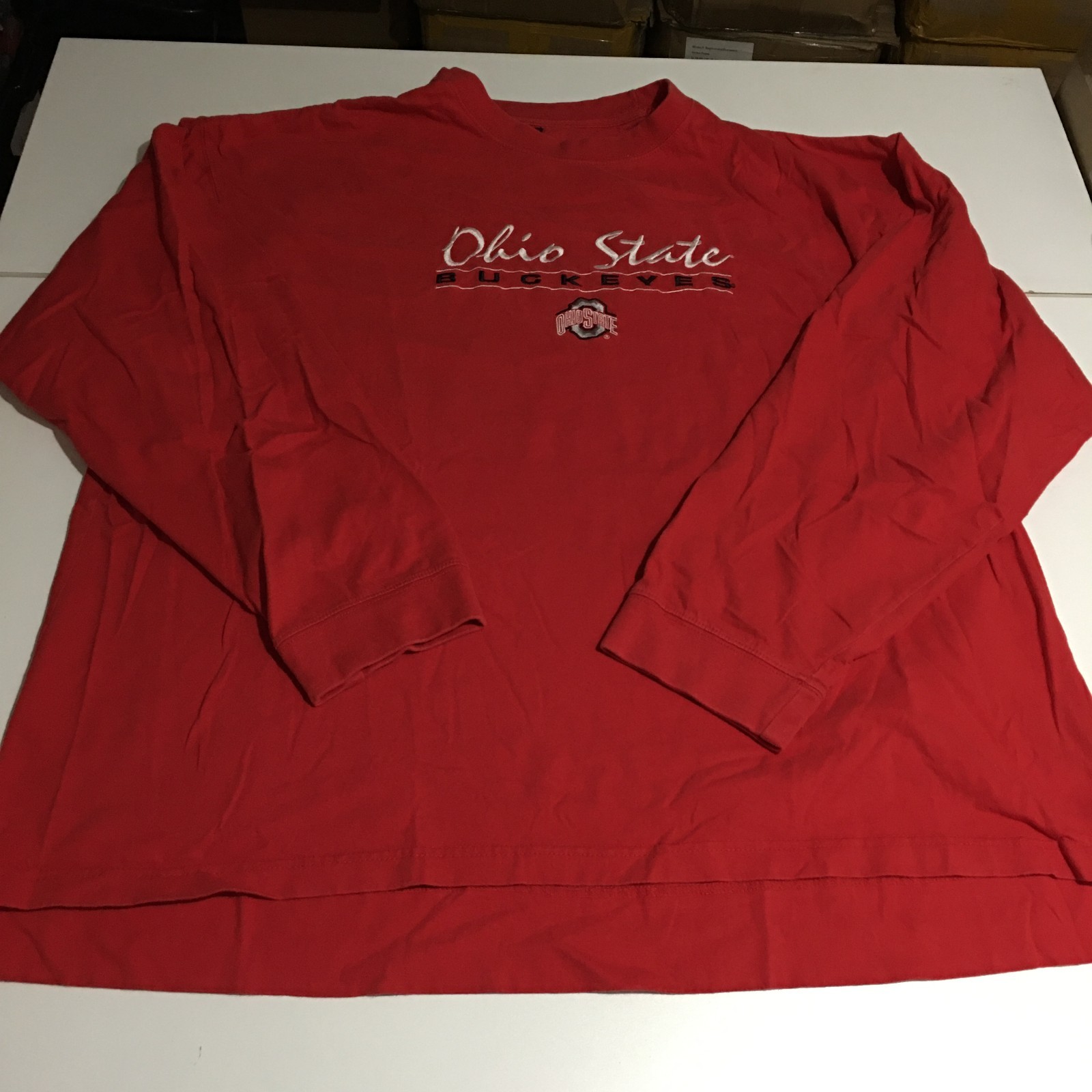 Ohio State Buckeyes Mens 2XL Red Long Sleeve T-Shirt Pullover gallery
