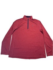 Vineyard Vines Performance Men’s M Red Striped 1/4 Zip Lightweight Pullover