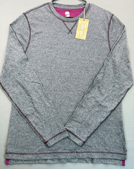 Ocean Coast Mens Medium NWT True Black Heathered Textured Cotton Crewneck Top M