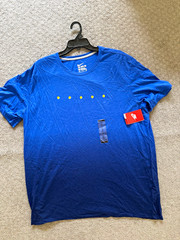 Nike The Nike Tee Athletic Fit Cotton T-Shirt Blue Men’s XXL Crew Neck Logo