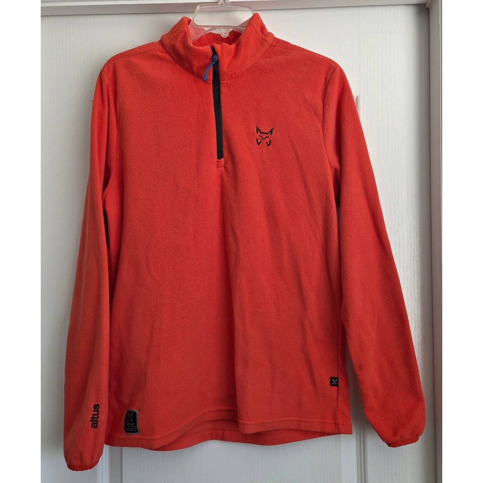 Altus Orange Fleece Quarter Zip Pullover Long Sleeve Top Size S Outdoor Hiking gallery