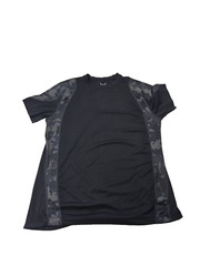 Tapout Shirt Men L Black Gray Camo Mesh Stretch MMA Martial Arts Performance