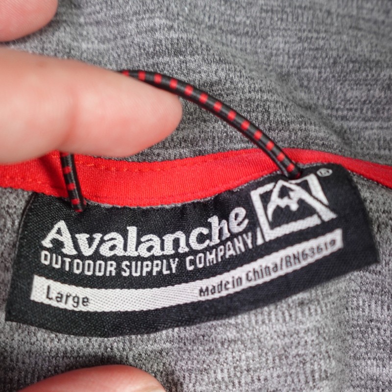 Avalanche Pullover Mens Large Gray Athletic 1/4 Zip Hiking Activewear gallery