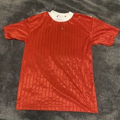 Vintage Adidas Soccer Jersey Men’s Small Made In USA Red Athleisure Faded Ringer