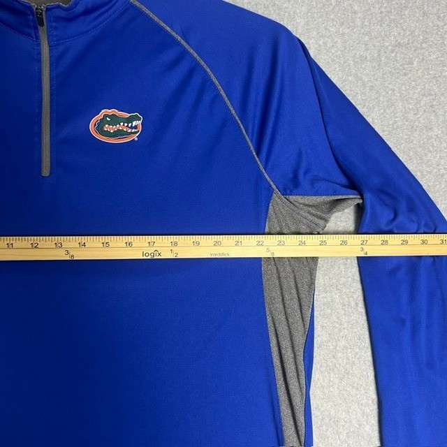 Florida Gators Quarter Zip Blue and Gray Long Sleeve Pullover Size XXL gallery