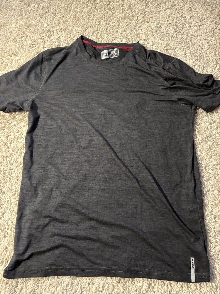 Reebok Shirt Adult Small Gray Short Sleeve Rbx Xtrain Casual Crewneck Mens *****