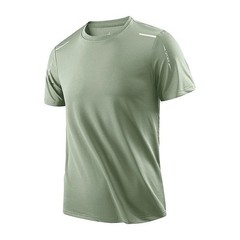 Mens Running Quick Dry T Shirt Breathable Hiking Fishing Sports Tee Summer