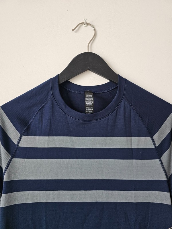 NWT LULULEMON Metal Vent Tech SS Top Shirt Men's Medium LCB1/CLBL/STLB Blue Gray gallery