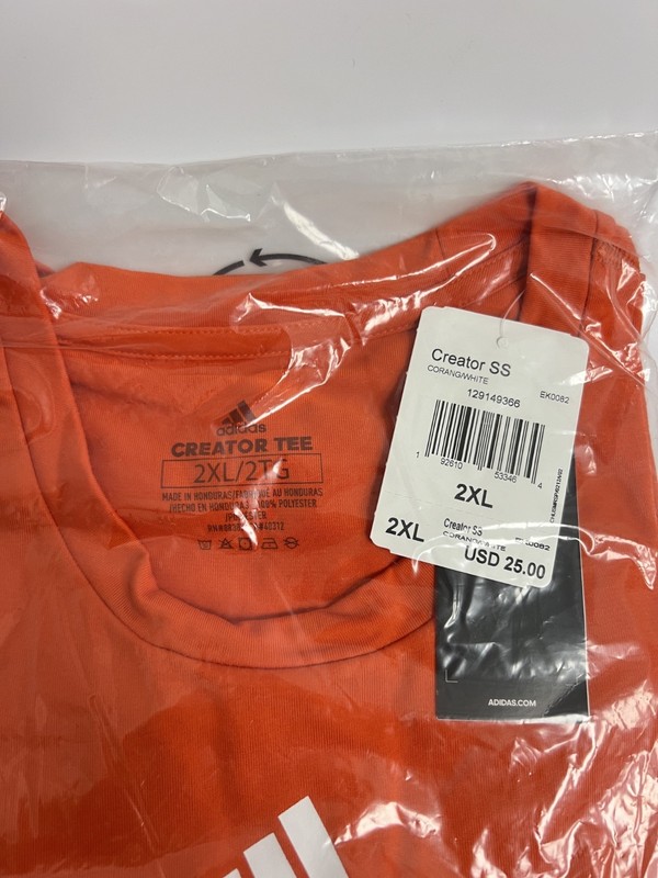 Adidas - Creator - Men's Short Sleeve T-Shirt - Orange - 2X-Large - EK0082 gallery