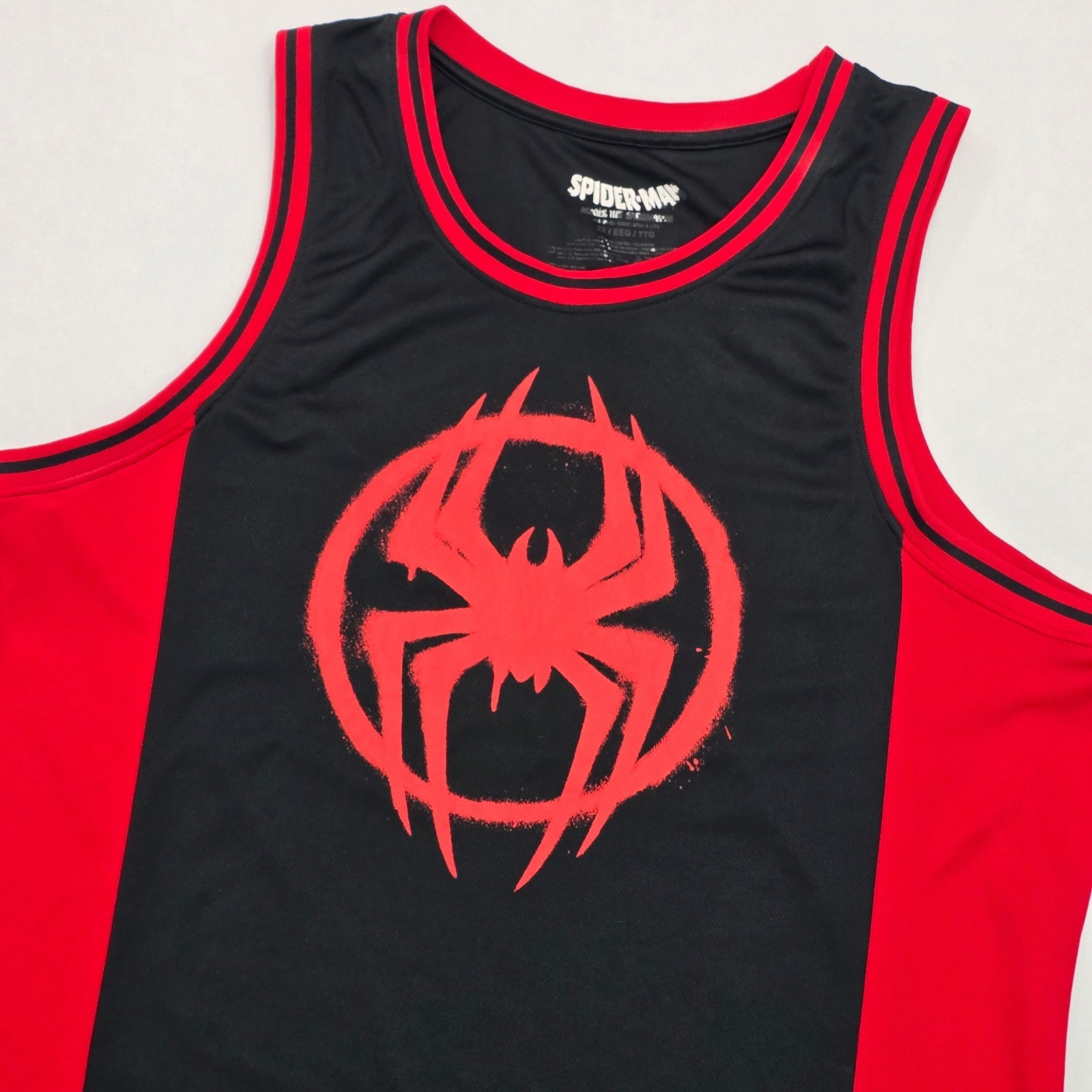 Marvel Spider-Man Across the Spider-Verse Miles Morales Tank Top Jersey 2X Black gallery
