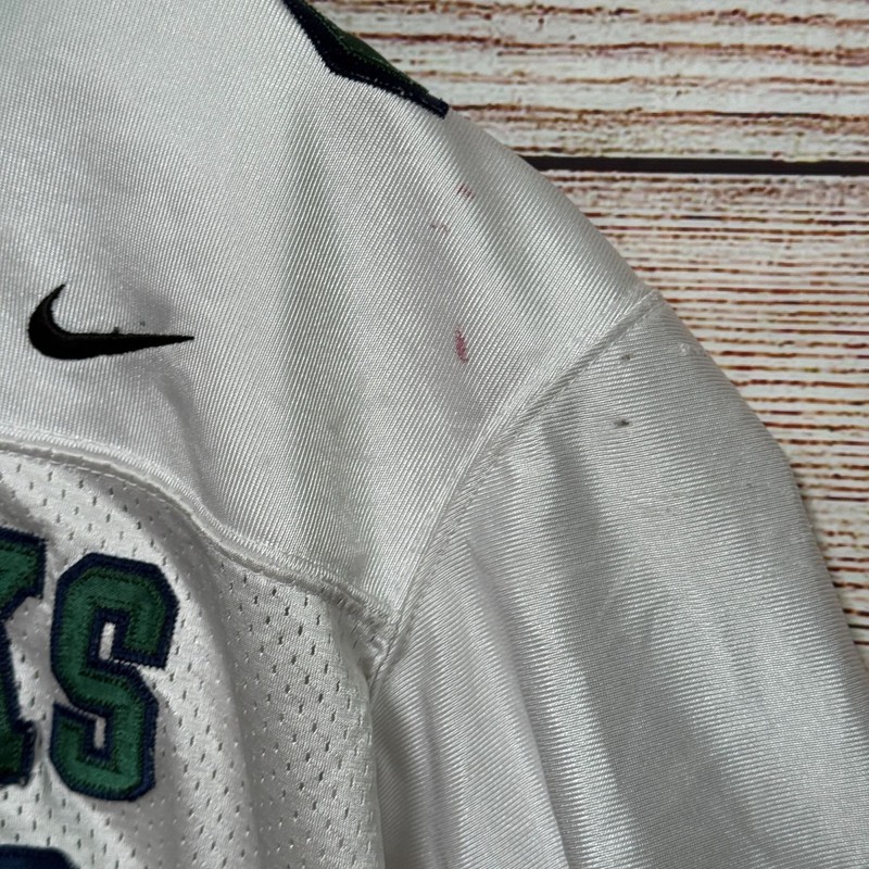 Vintage Nike Team Mavericks #40 Football Jersey White Green Blue Men’s Large Y2k gallery