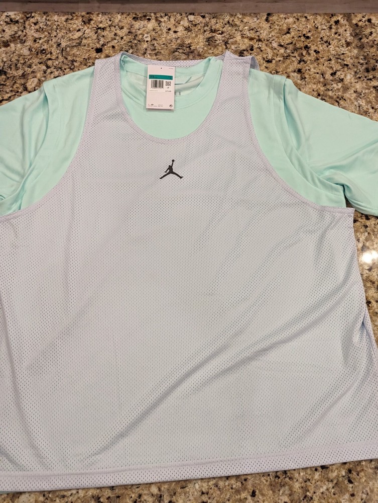 Nike Jordan Dri-FIT Statement 3-in-1 Look Shirt DM1831-379 White Mint GRN XL