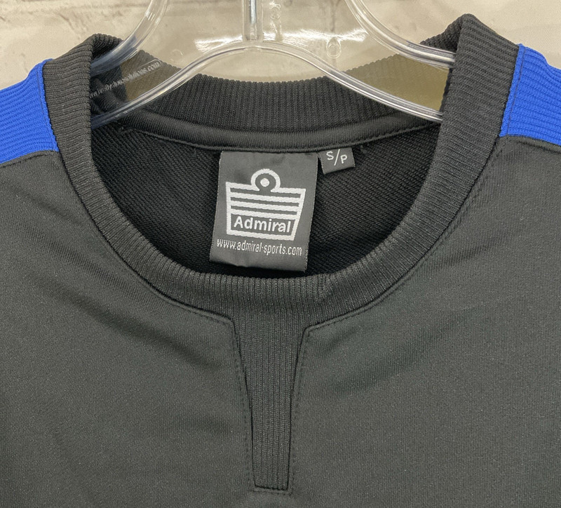 Admiral 57336 Adult's 100% Polyester Long-Sleeve Shirt Black Blue Small gallery