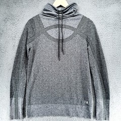 Under Armour Threadborne Fitted Shirt Mens M Gray Pullover Funnel Neck