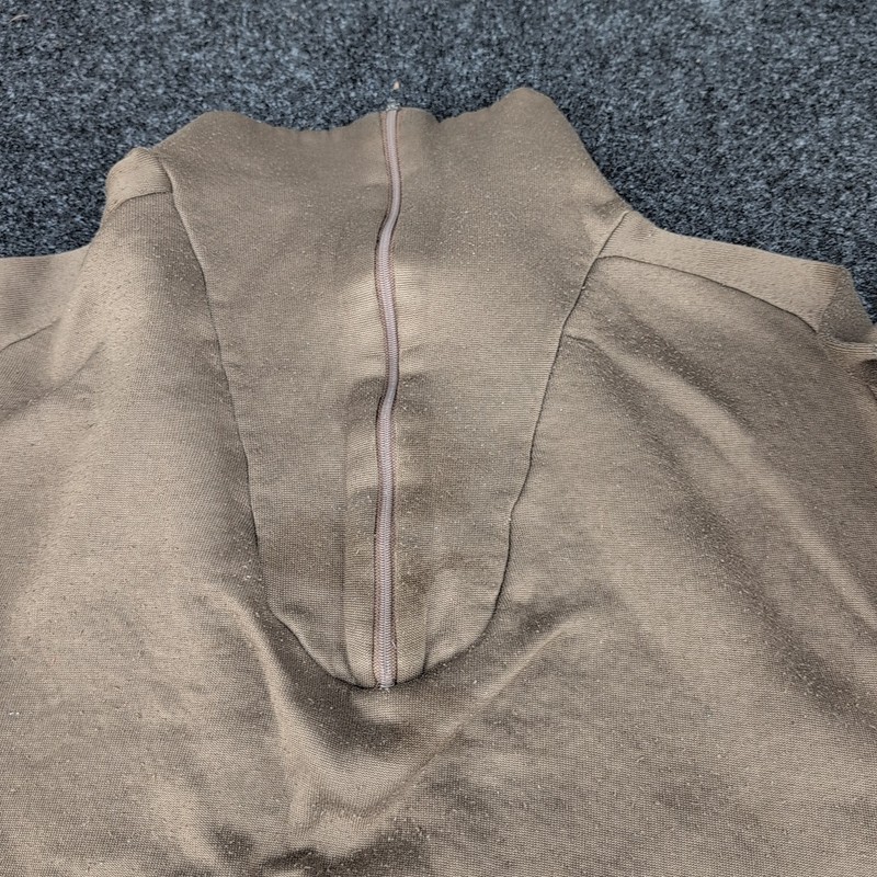 US Military Cold Weather Under Shirt Mens Medium Brown Quarter Zip Polypropylene gallery