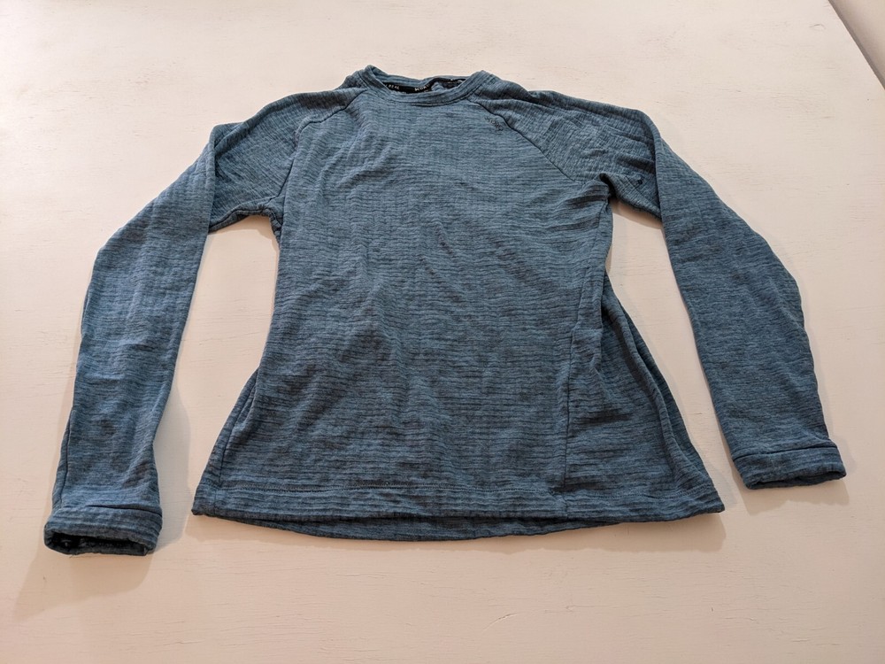 Skora Athletic Shirt Small Long Sleeve Crew Neck Qwick Dry Women's Blue