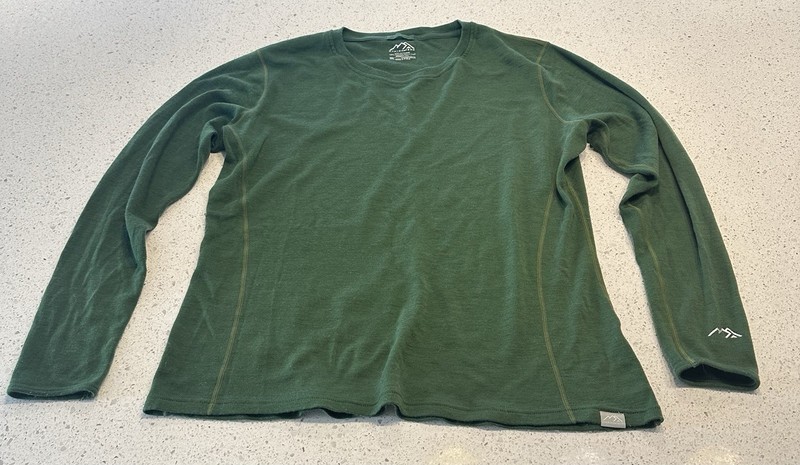 merino tech superfine wool 250 long sleeve Green shirt women’s winter XXL Warm gallery