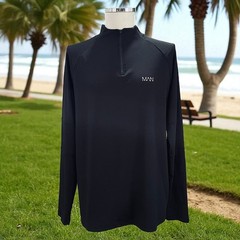 BoohooMAN Active Mens Black Quarter Zip Pullover Long Sleeve Gym Top XXL