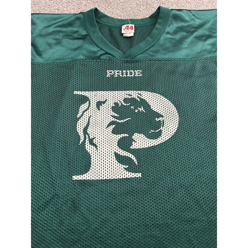 A4 Football Jersey Mens M Green Excellent Pride Lion Graphic Mesh Practice Shirt gallery