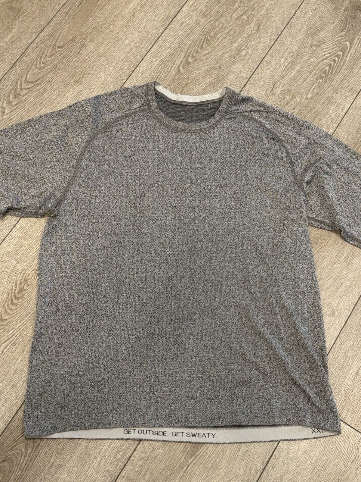 Lululemon Mens Time To Get Dirty Get Outside Get Sweaty Long Sleeve Grey 2XL XXL gallery