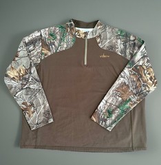 Camo Habit 2XL 1/3 Zip Brushed Fabric Men’s Shirt XXLarge Realtree Scent Factor