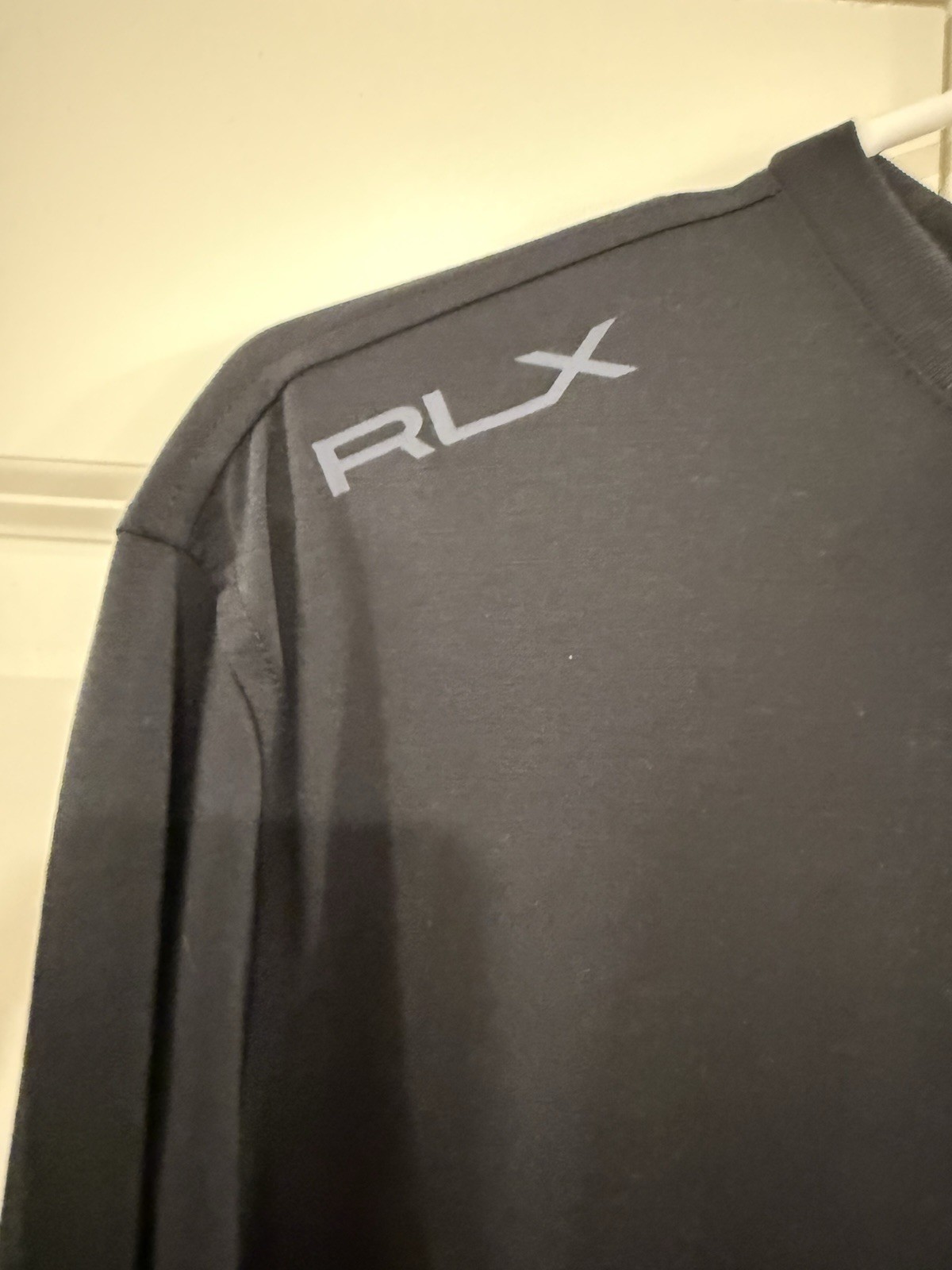 RLX Ralph Lauren Performance Mesh Long Sleeve T-Shirt Black Size L MSRP $128 NWT gallery