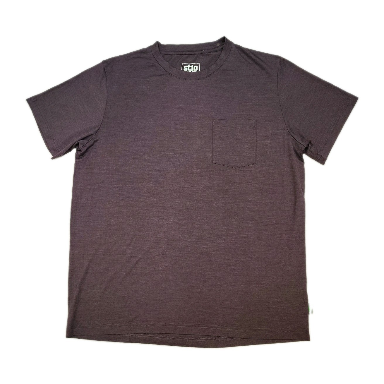 Stio Wool Blend Pocket T Shirt Mens Large Purple Hiking Travel Run Stretch Tee gallery