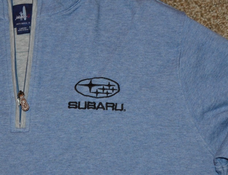 Johnnie-O ESPLA Long Drive-A-Thow Subaru Mens Blue 1/4 Zip sweat Pullover sz L gallery