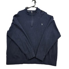 Polo Ralph Lauren Shirt Pullover Mens 2XB Big Black Long Sleeve Zipper