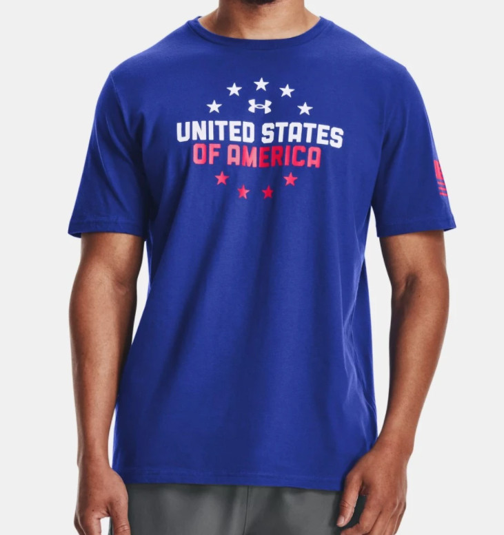 Under Armour T Shirt Mens United States of America Freedom Blue Small to XL gallery