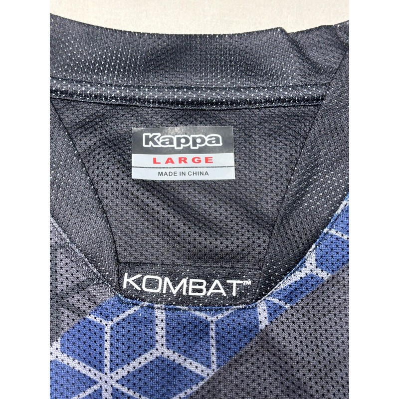 NWT Kappa Kombat Stealth Jersey Mens Large Blue Black Geometric Mesh 4540480991 gallery